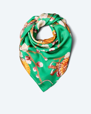 Produktabbildung für Seidentuch Tigerdruck