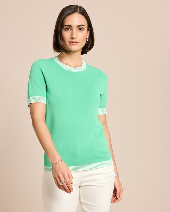 Produktabbildung für Kurzarm-Pullover Italian Strick