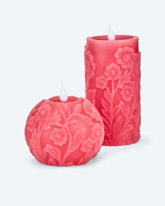 Produktabbildung für 3D-Kerzen "Blumen", 2tlg.