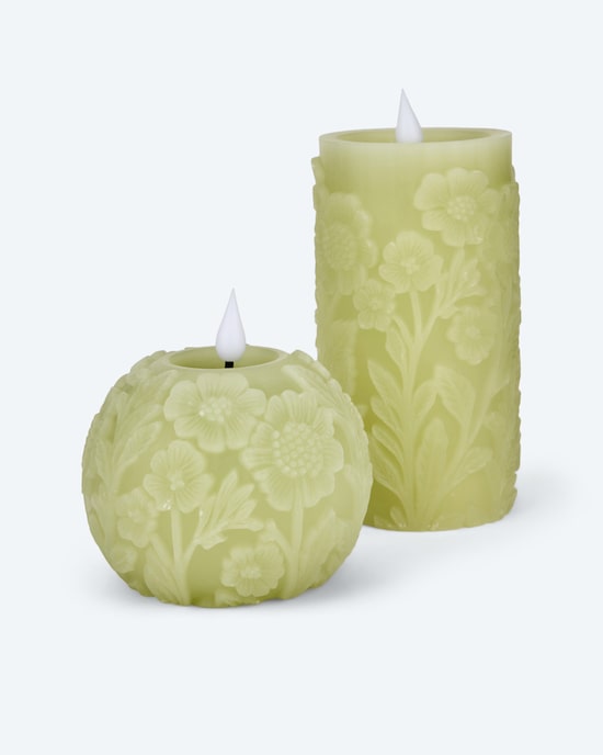 Produktabbildung für 3D-Kerzen "Blumen", 2tlg.