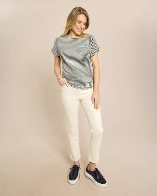 Produktabbildung 3 für Slim Fit Jeans verkürzt mit Zierstichen