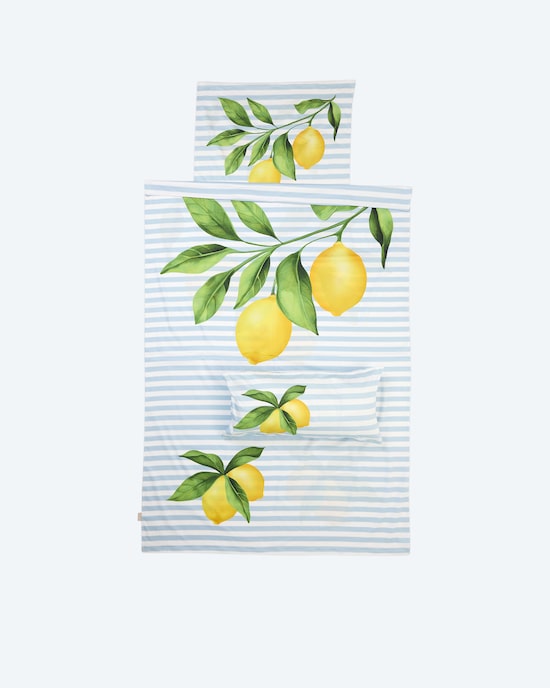 Produktabbildung für Mako-Satin Bettwäsche "Zitrone", 3tlg.