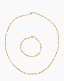 Produktabbildung für Schmuck-Set Plättchenkette & Armband, 2tlg.