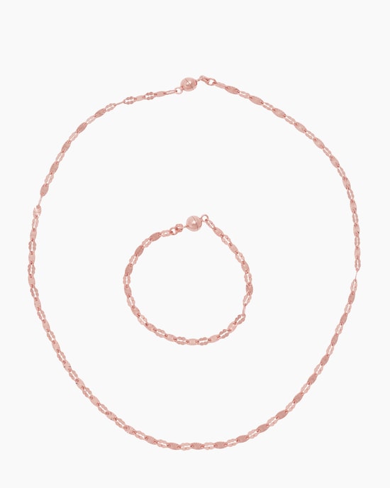 Produktabbildung für Plättchenketten-Set mit Halskette und Armband