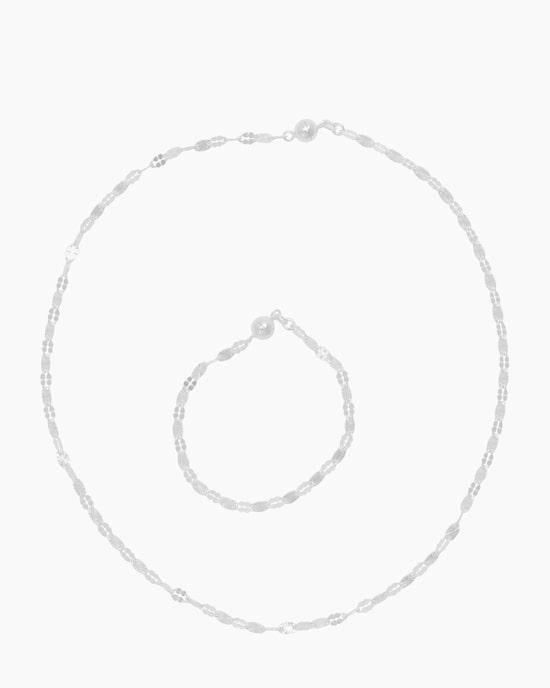 Produktabbildung für Plättchenketten-Set mit Halskette und Armband