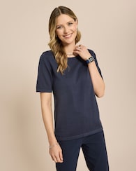 Produktabbildung für Halbarm-Pullover Supima Cotton