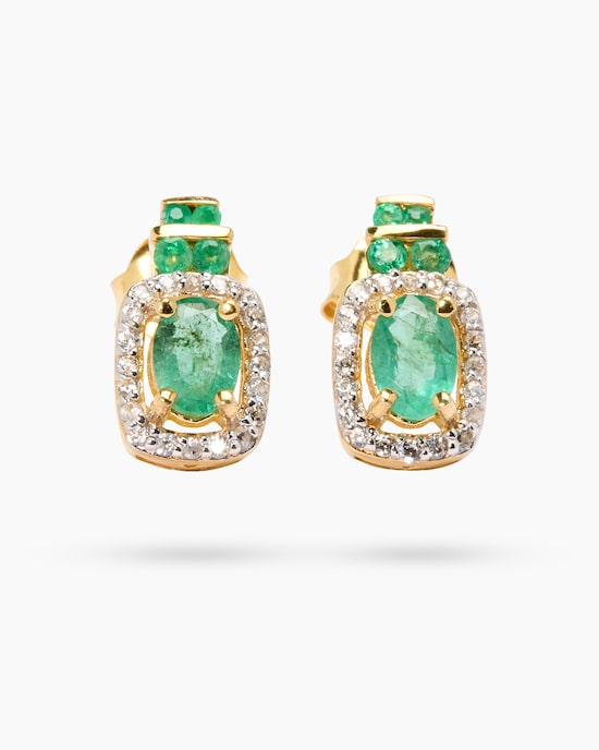 Produktabbildung für Ohrstecker mit Smaragd