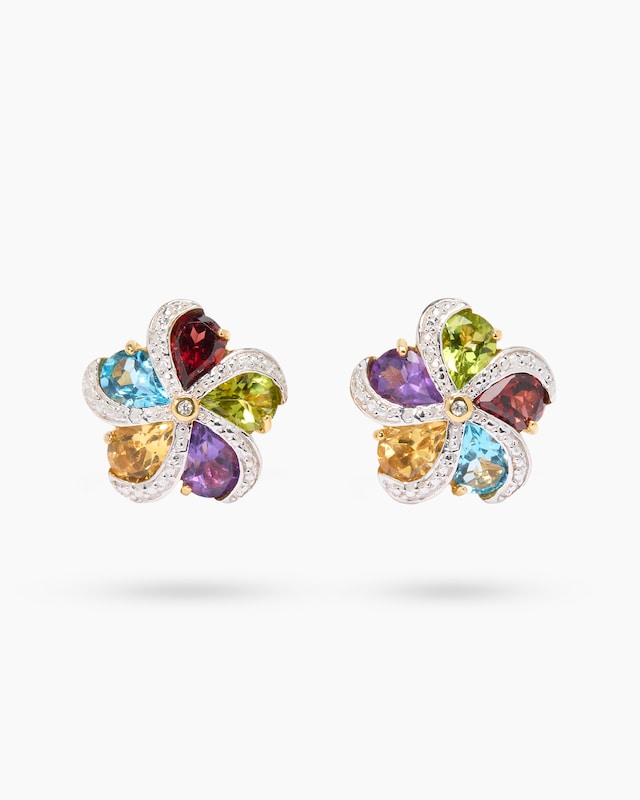 Ohrstecker mit Multi-Edelsteinen