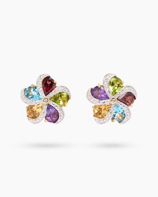 Produktabbildung 1 für Ohrstecker mit Multi-Edelsteinen