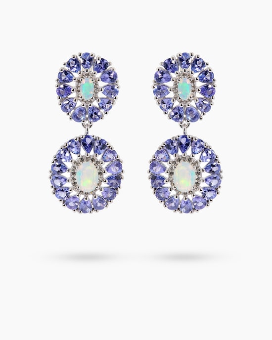 Produktabbildung für Ohrstecker mit Tansanit und Opal