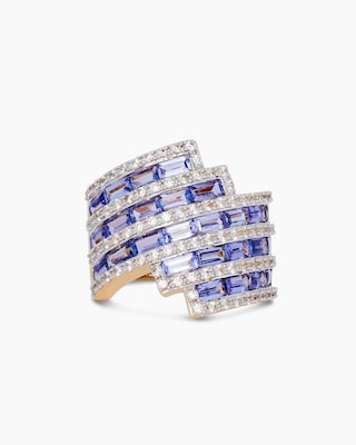 Produktabbildung 1 für Ring mit Tansanit AAA & Zirkon