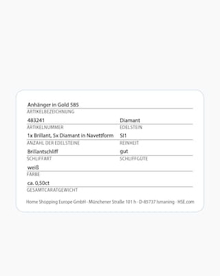 Produktabbildung 5 für Diamant-Anhänger 0,50 ct