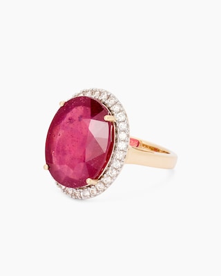 Produktabbildung 2 für Ring mit Rubin & Zirkonia