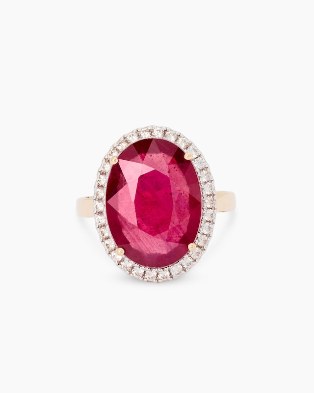 Ring mit Rubin & Zirkonia