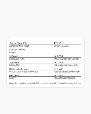 Produktabbildung 2 für Ring mit Saphir & Brillanten