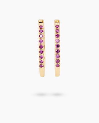 Produktabbildung 2 für Creolen mit pinken Brillanten