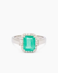 Produktabbildung für Ring mit Smaragd & Diamanten