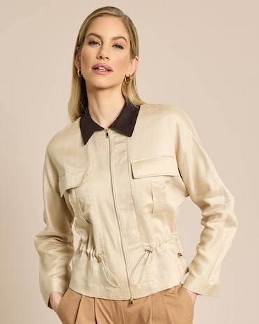 Produktabbildung für Blusenjacke aus Leinenmix