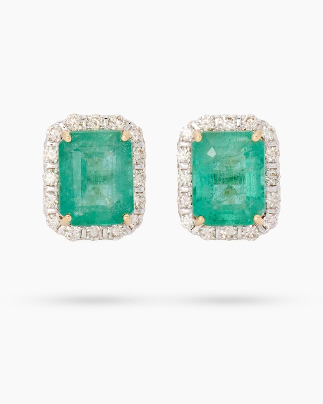 Ohrstecker mit Smaragd & Brillanten