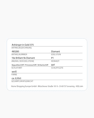 Produktabbildung 4 für Diamant-Anhänger 0,50 ct