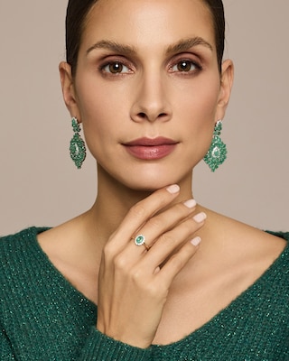 Produktabbildung 5 für Ring mit Smaragd & Zirkonia