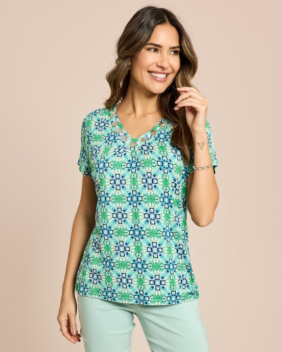 Produktabbildung für Shirt Mosaik-Druck in Batik-Optik