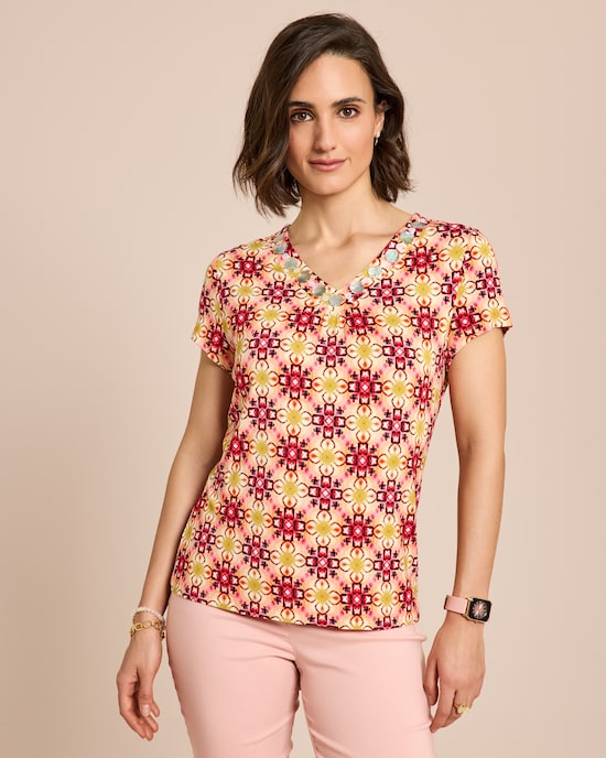 Produktabbildung für Shirt Mosaik-Druck in Batik-Optik