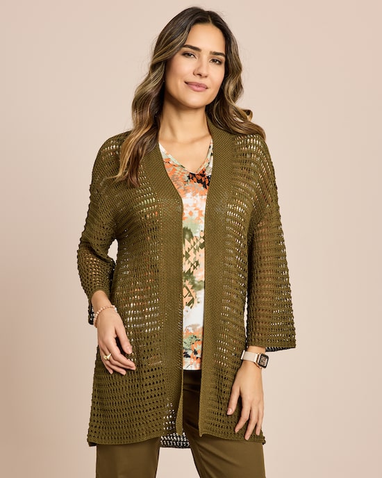 Produktabbildung für Cardigan in Häkel-Optik