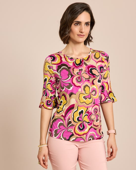 Produktabbildung für Shirt mit Rüschen am Halbarm