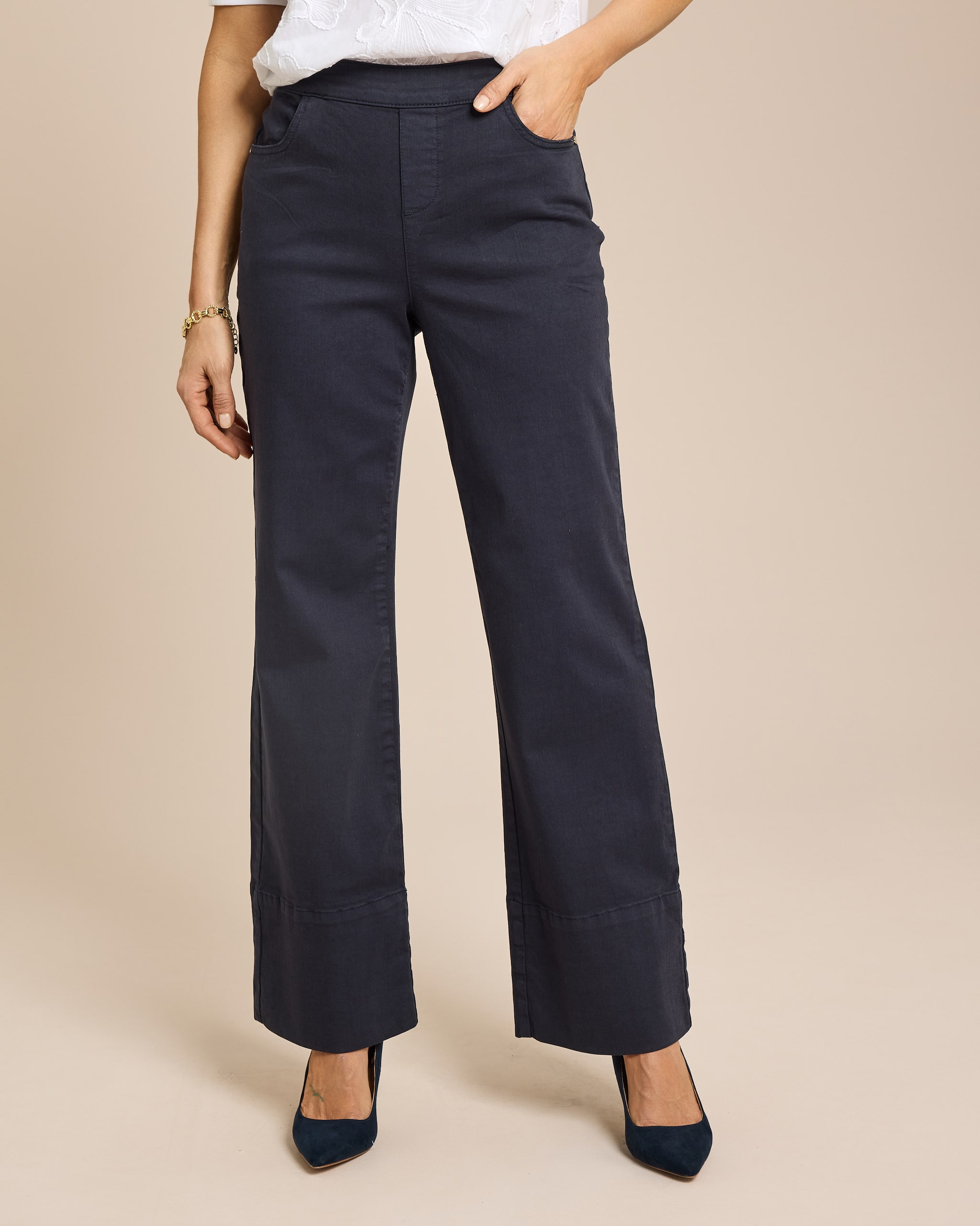 Produktabbildung für Wide Leg Hose Denim-Look