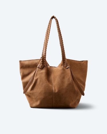 Produktabbildung für Echt-Veloursleder Shopper
