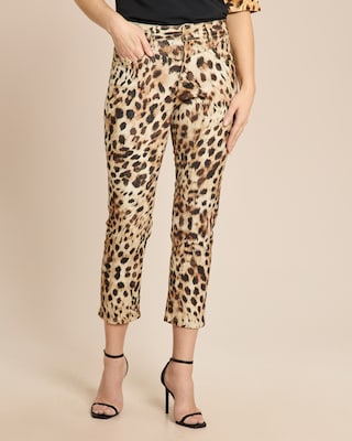 Produktabbildung 2 für Slim Fit Jeans mit Leo Print 7/8