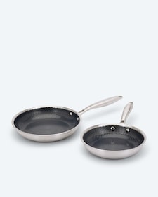 Produktabbildung für Edelstahlpfanne mit Waben, 2er Set