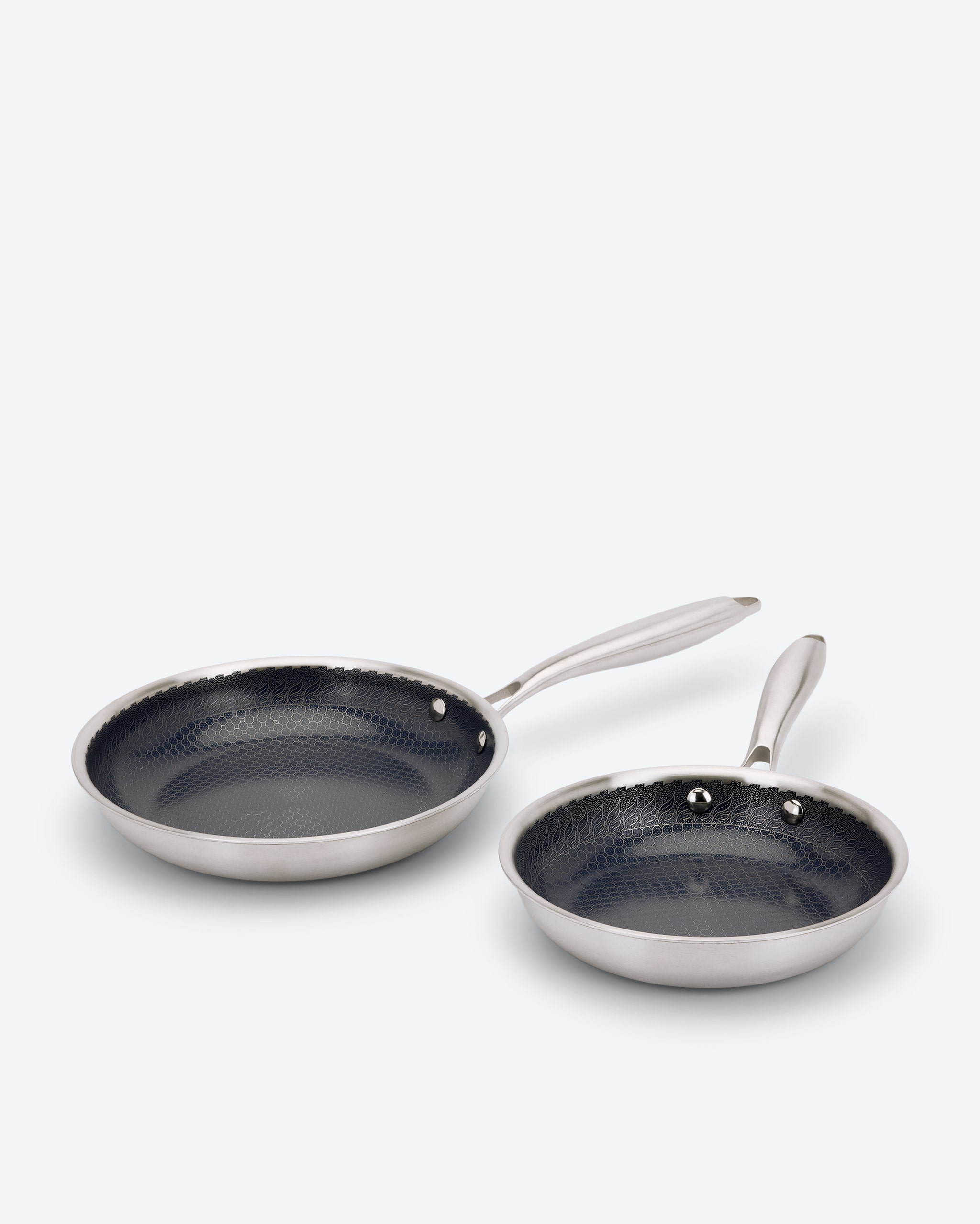 Produktabbildung für Edelstahlpfanne mit Waben, 2er Set