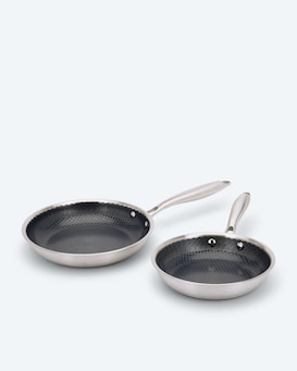 Produktabbildung für Edelstahlpfanne mit Waben, 2er Set