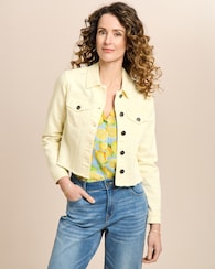 Produktabbildung für Jeansjacke mit ausgefranstem Saum