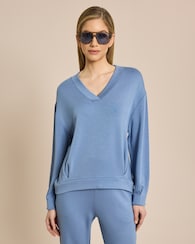 Produktabbildung für Sweatshirt mit V-Ausschnitt