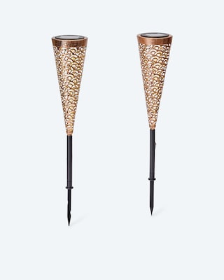 Produktabbildung 1 für Solar-Metallfackeln, 2er-Set