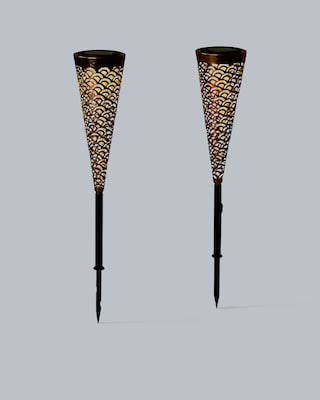 Produktabbildung 2 für Solar-Metallfackeln, 2er-Set