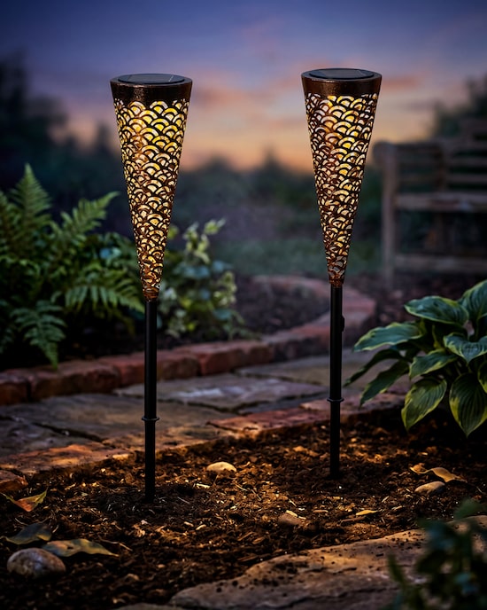 Produktabbildung für Solar-Metallfackeln, 2er-Set