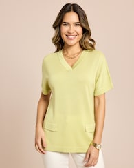 Produktabbildung für Kurzarmpullover aus Lyocell