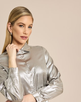 Produktabbildung 4 für Bluse in Metallic Optik