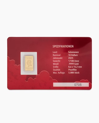 Produktabbildung 2 für Goldmünzbarren Schutzengel II 2025