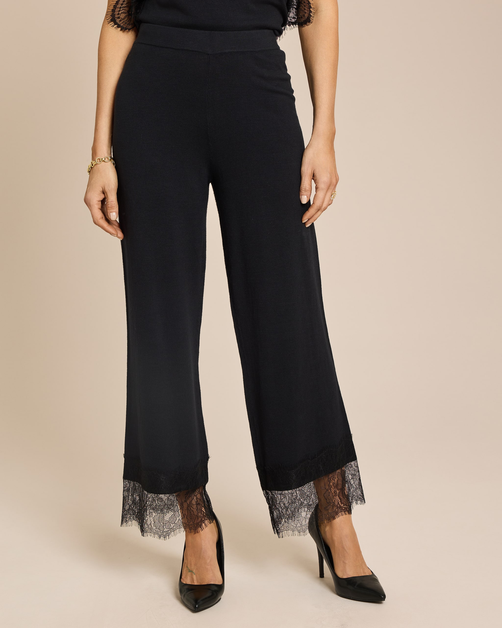 Produktabbildung für 7/8 Strickhose mit Spitzensaum