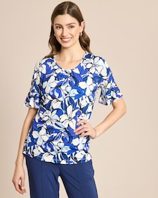 Produktabbildung für Shirt mit Blumendruck