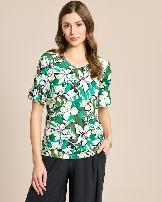 Produktabbildung für Shirt mit Blumendruck