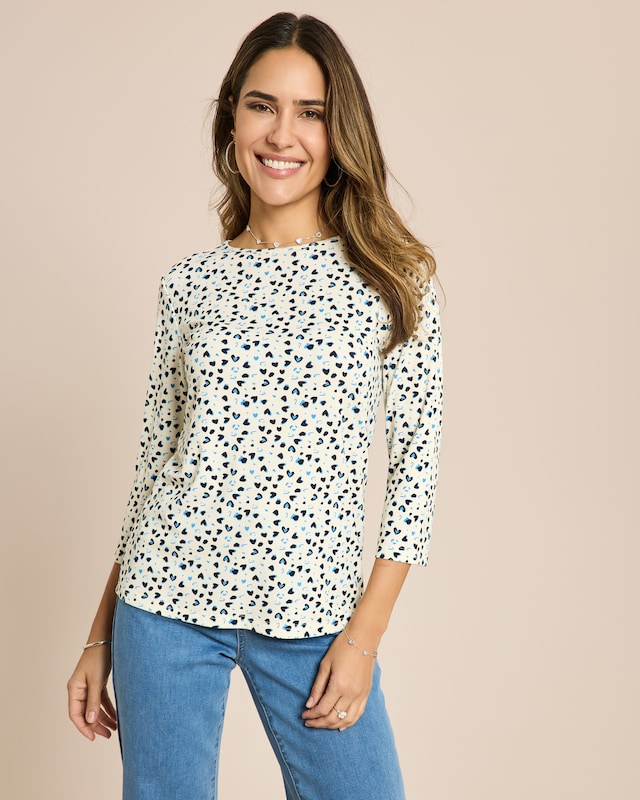 3/4 Arm Shirt mit Print