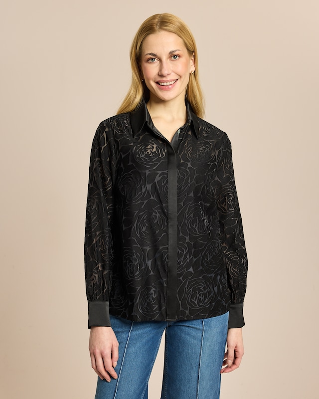 Bluse mit Ausbrenner