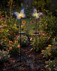 Produktabbildung für 2 Solar-Gartenstecker "Plexiglas Schmetterling"