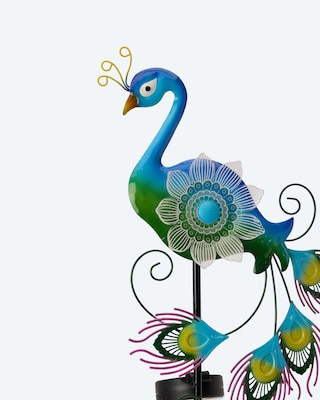 Produktabbildung 4 für LED-Solar-Gartenstecker "Plexiglas Pfau"